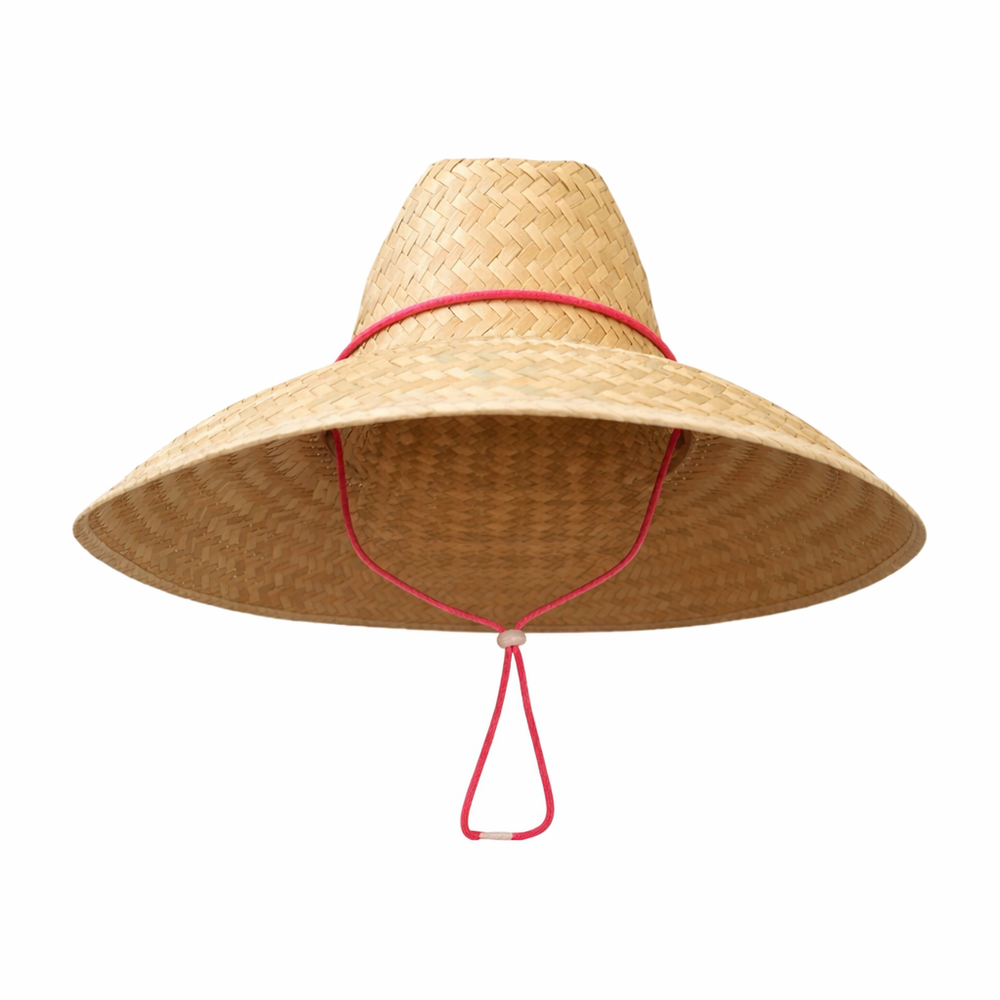 Begonia Sun Hat in Neon Pink Lanyard with Rose Quartz Toggle