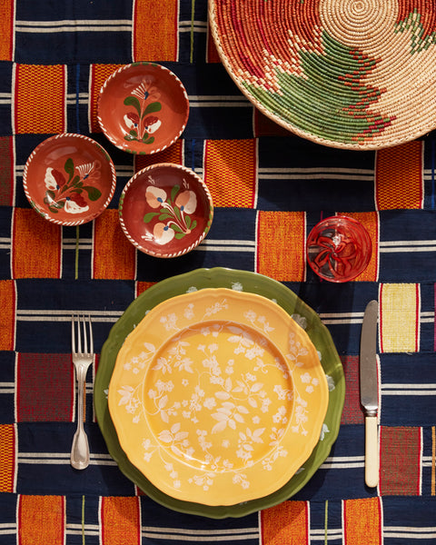 Floral Dinner Plate Yellow by Ginori 1735