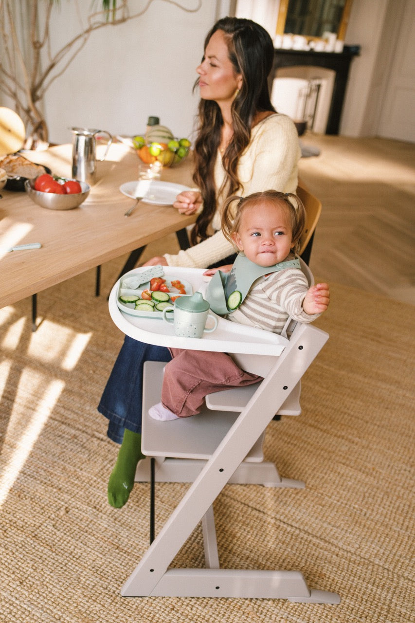 Tripp Trapp® High Chair, Cushion, and Tray in White