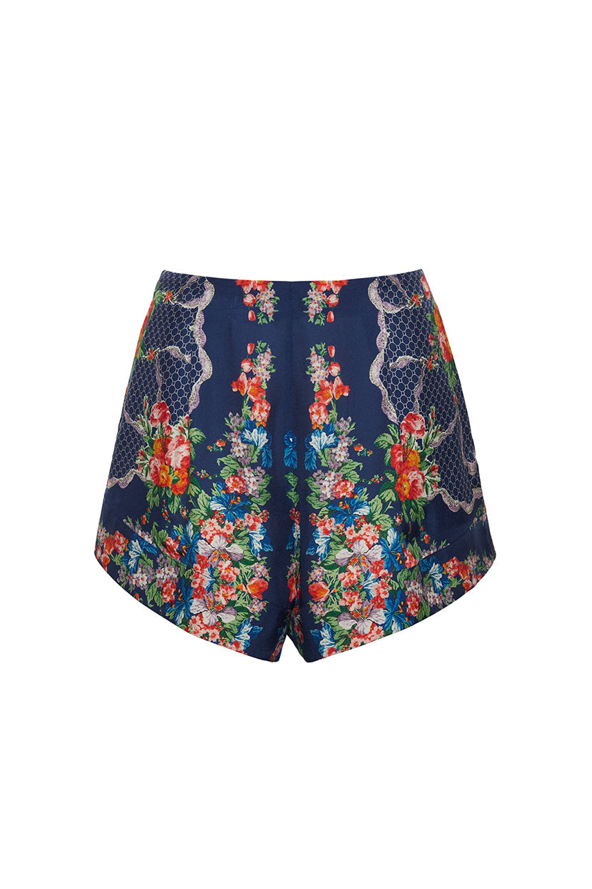 Trish Shorts in Gemma Scarf Navy