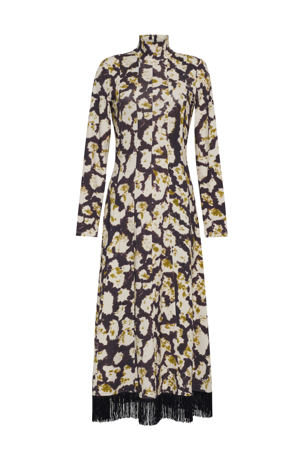 Troy Midi Dress in Spotted Black