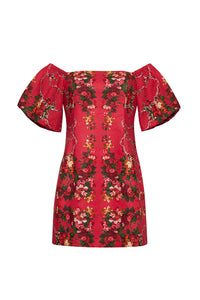 Tully Mini Dress in Gemma Scarf Pink