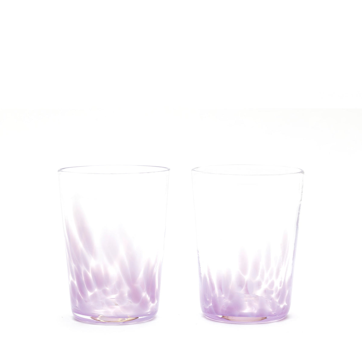 Lilac/Transparent Spotted Tumblers, Set of 2