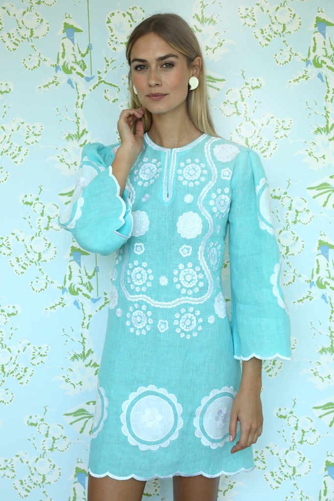 Turquoise Alice Mini Dress