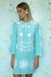 Turquoise Alice Mini Dress