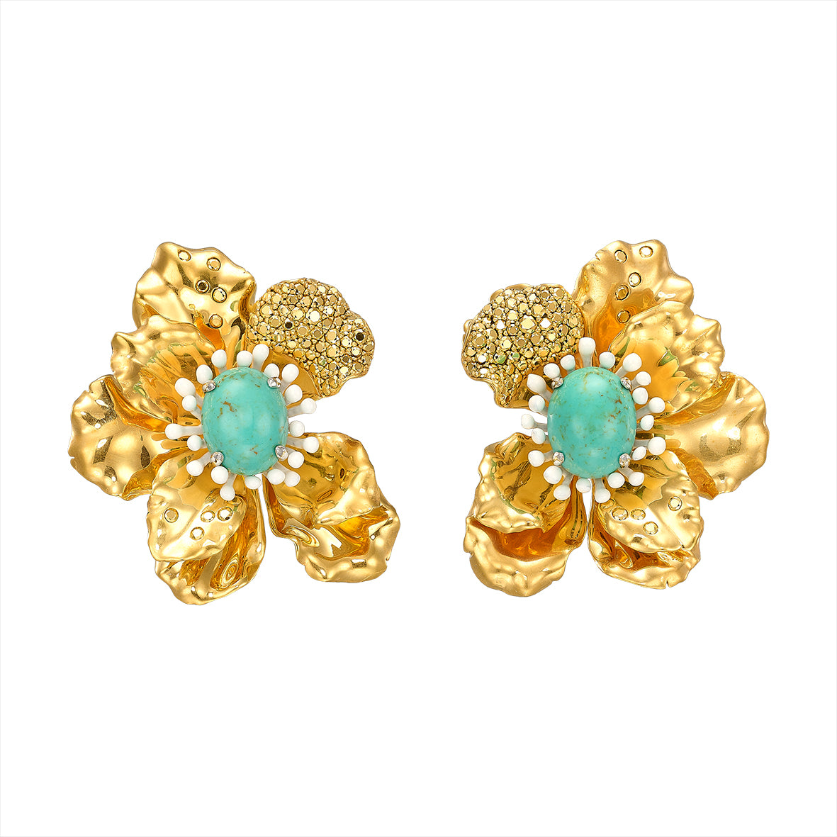 Turquoise Roi De Soleil Earrings