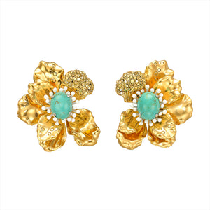 Turquoise Roi De Soleil Earrings