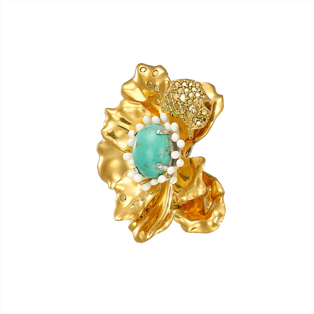 Turquoise Roi De Soleil Earrings