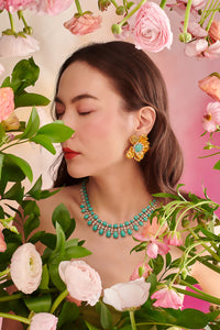 Turquoise Roi De Soleil Earrings