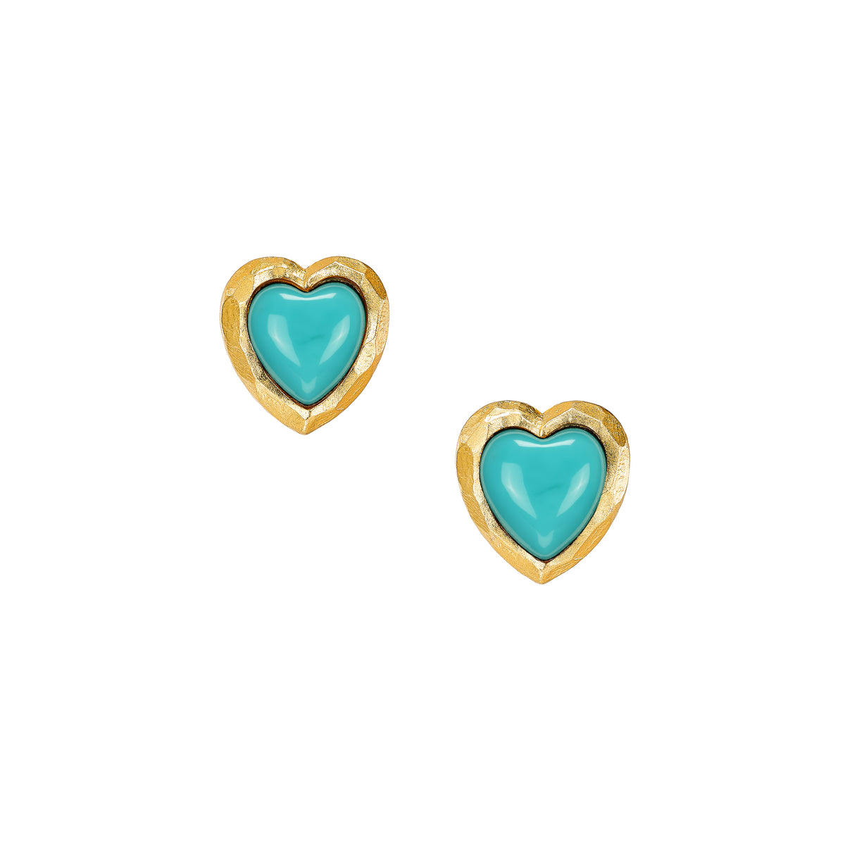Turquoise Heart Studs