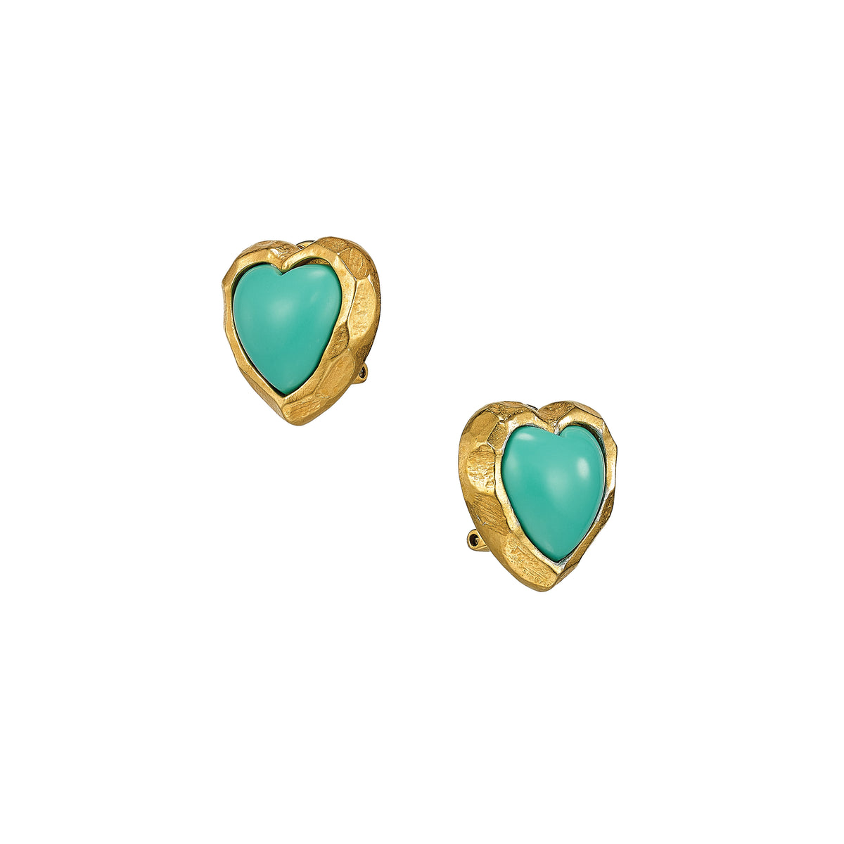 Turquoise Heart Studs