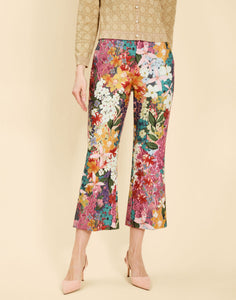 Tuxedo Crop Kick Pants in Midnight Meadows