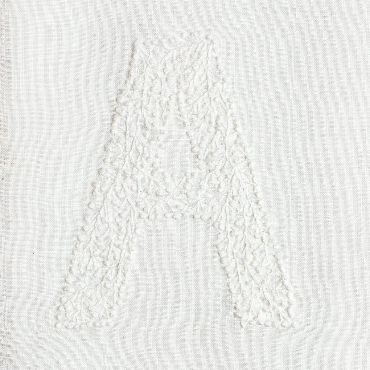 Monogram Twig Hand Towel in White