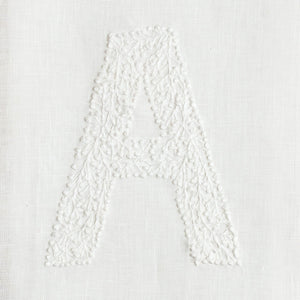 Monogram Twig Hand Towel in White