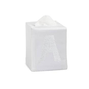 Monogram Twig Tissue Box in White