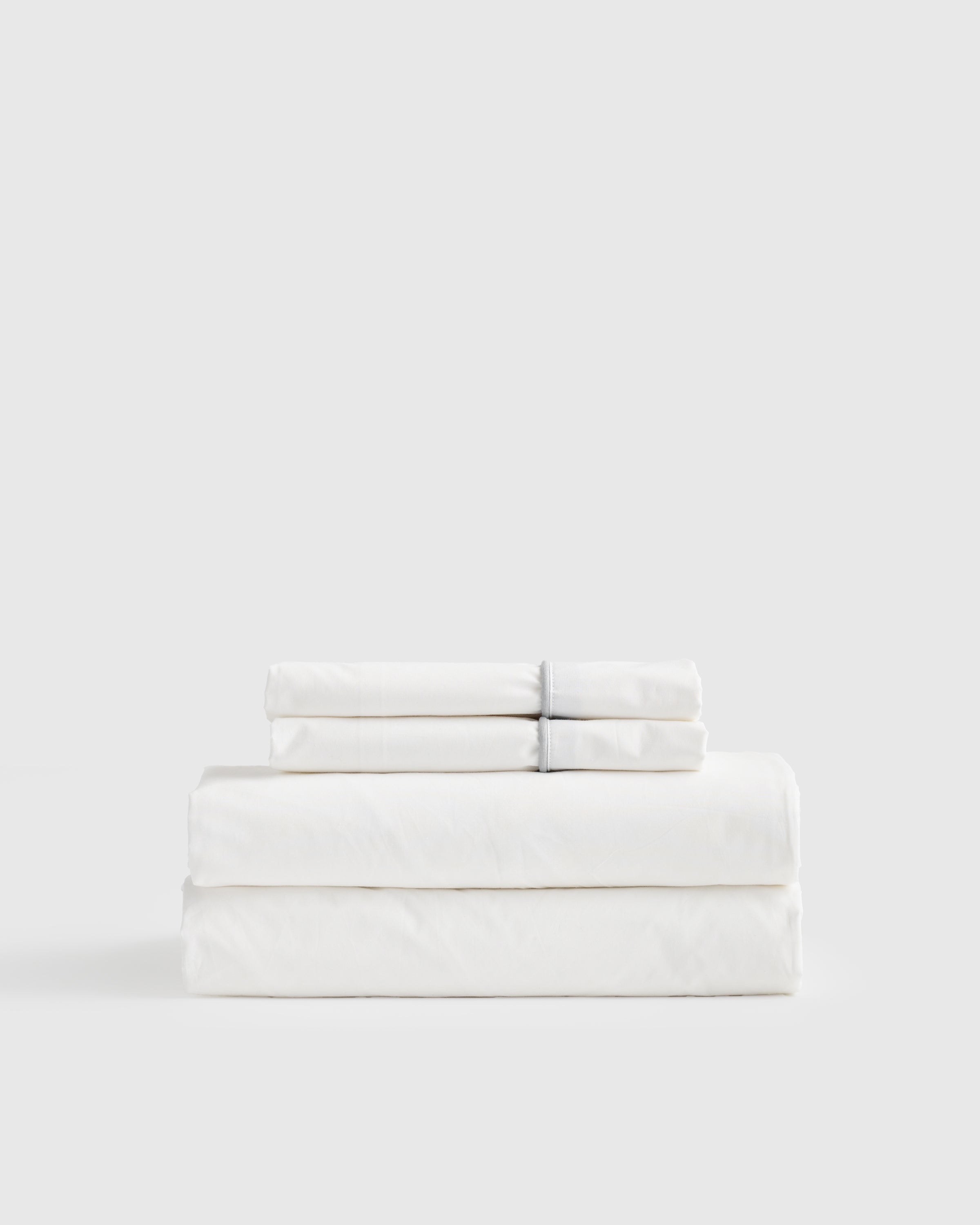 Classic Organic Percale Piped Sheet Set