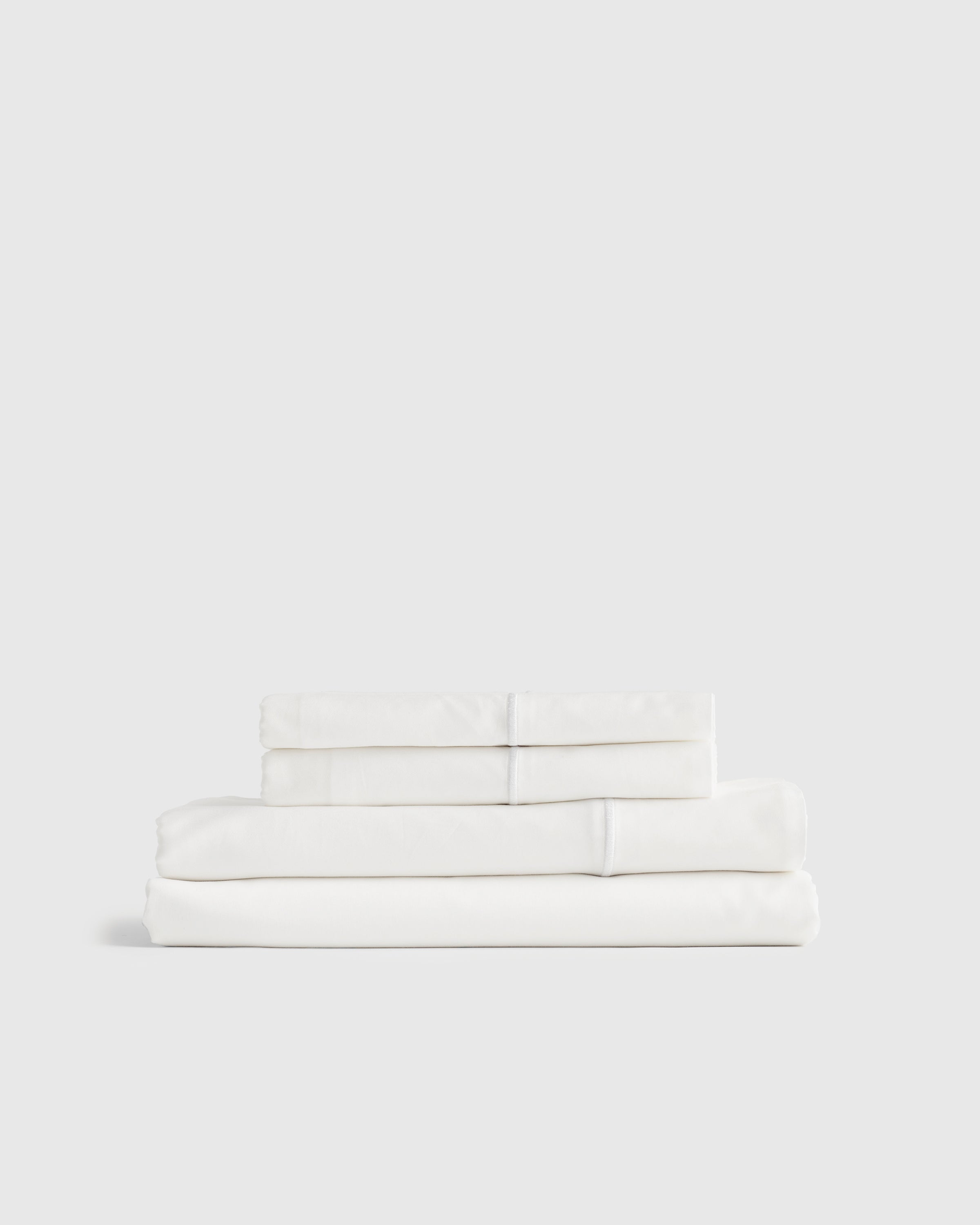 Classic Organic Percale Embroidered Sheet Set-Queen