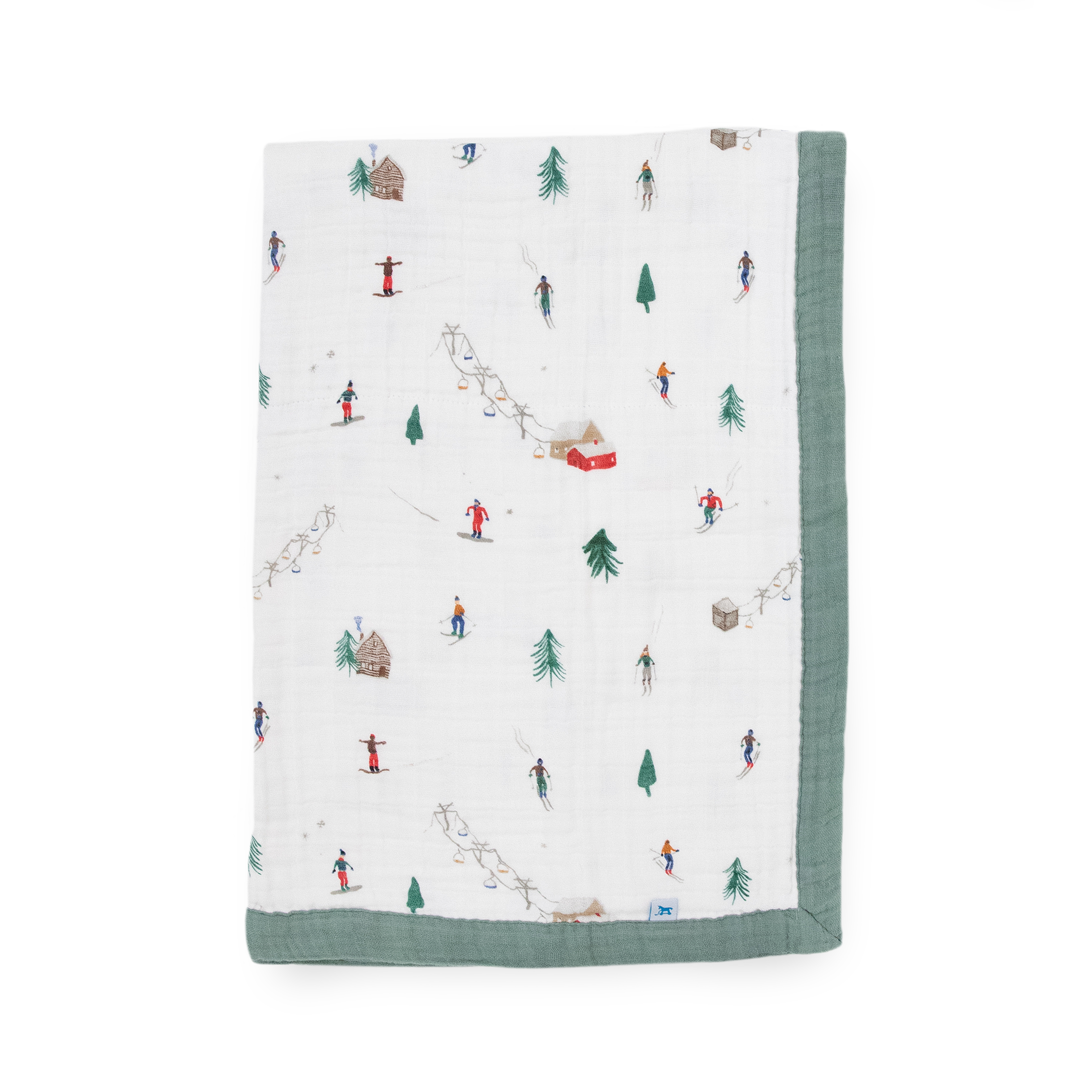 Cotton Muslin Baby Quilt - Powder Party