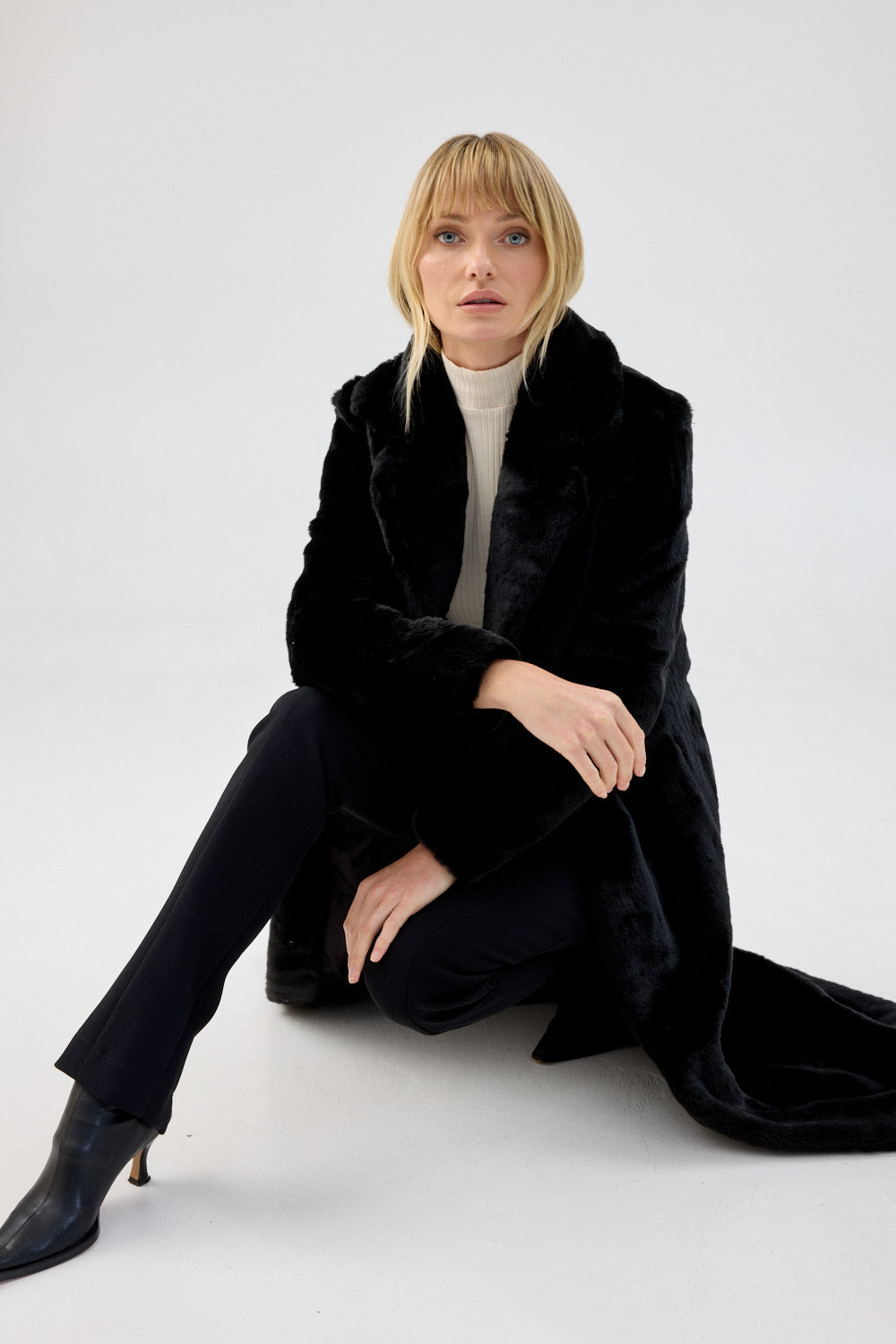Black Bird Coat in Black
