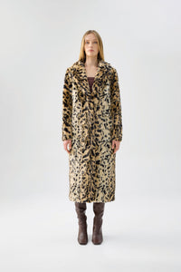 Long Song Coat in Light Leopard