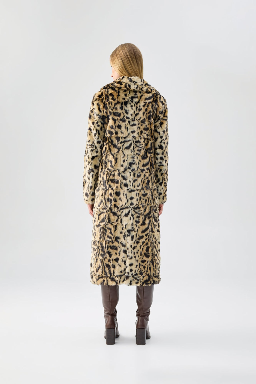 Long Song Coat in Light Leopard