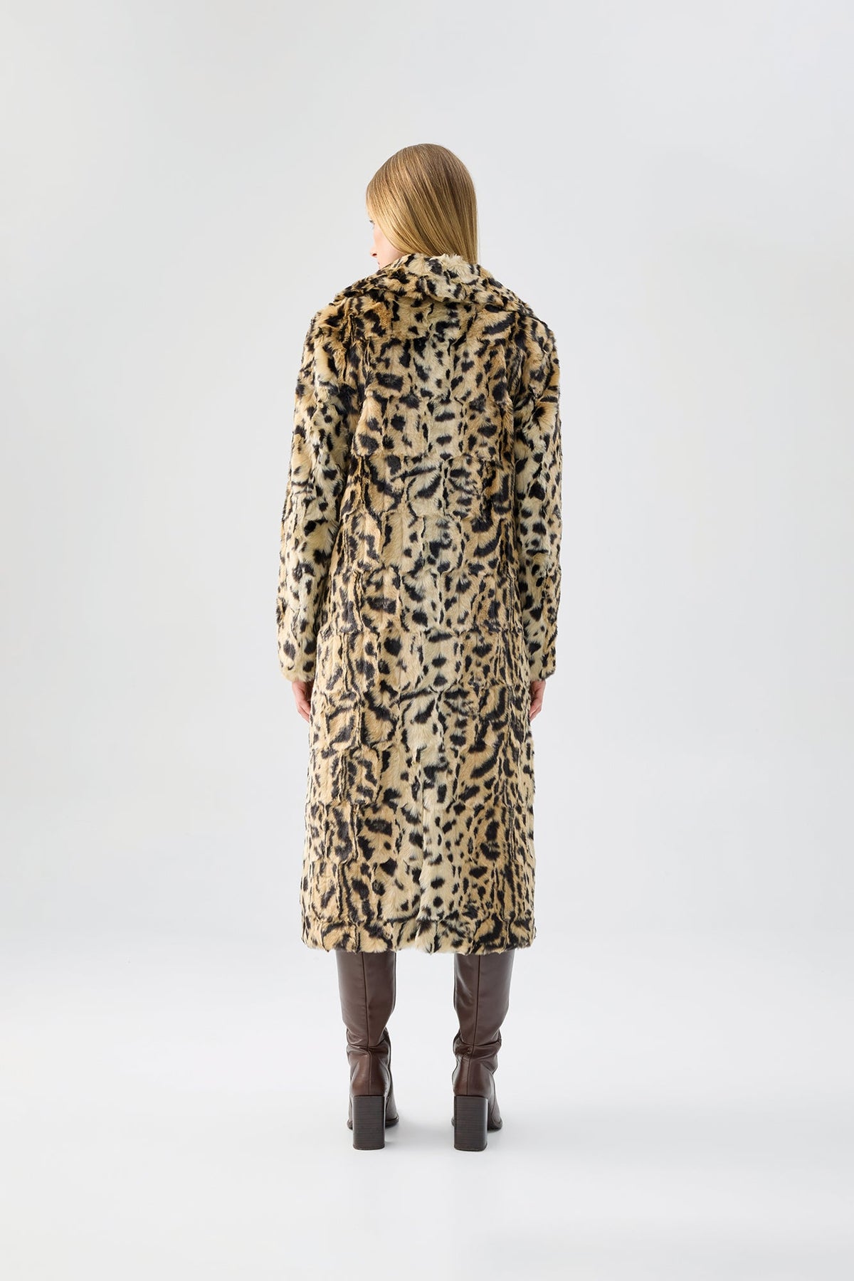 Long Song Coat in Light Leopard