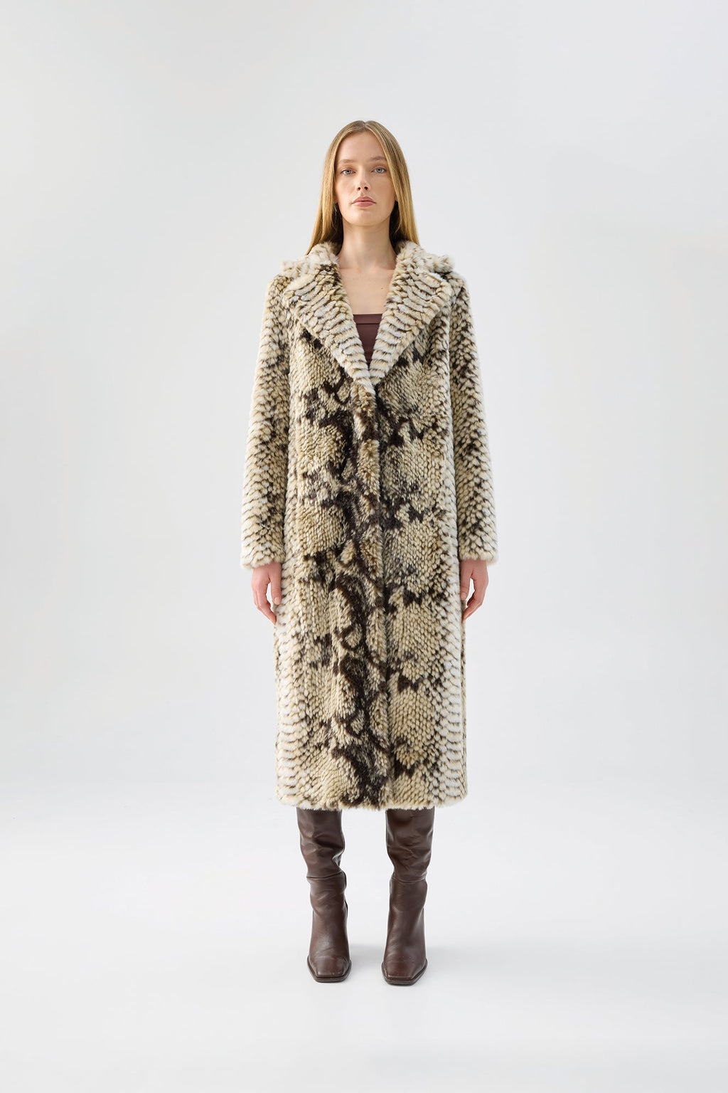 Madam Grace Coat in Natural Serpent