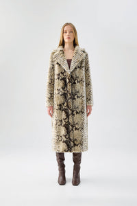 Madam Grace Coat in Natural Serpent