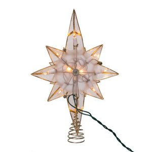 Kurt Adler 11" 10-Light Capiz Star Clear Treetop