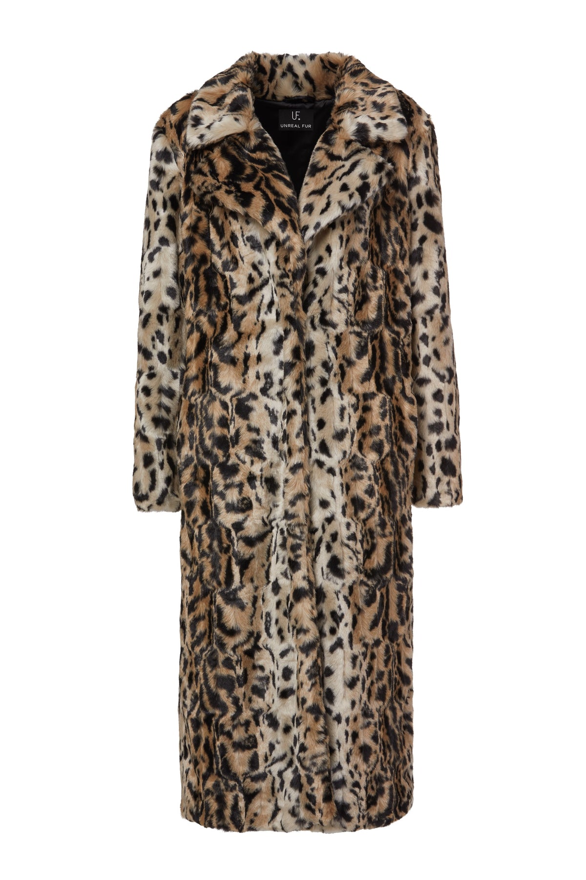 Long Song Coat in Light Leopard flat front