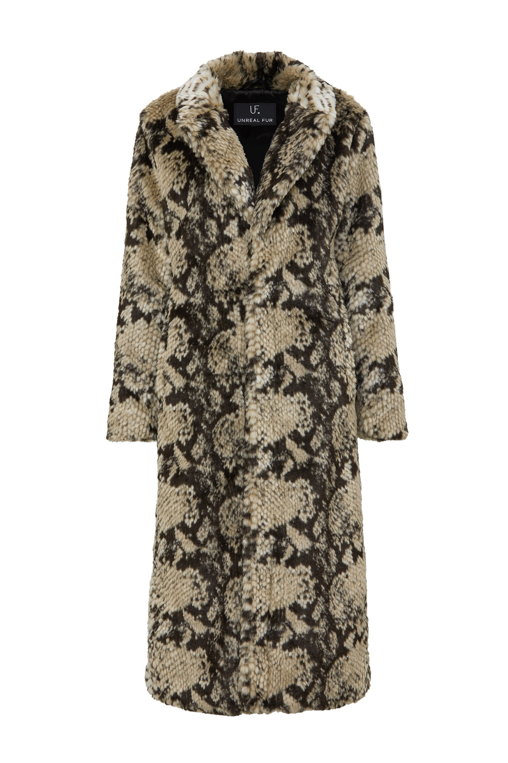 Madam Grace Coat in Natural Serpent flat front