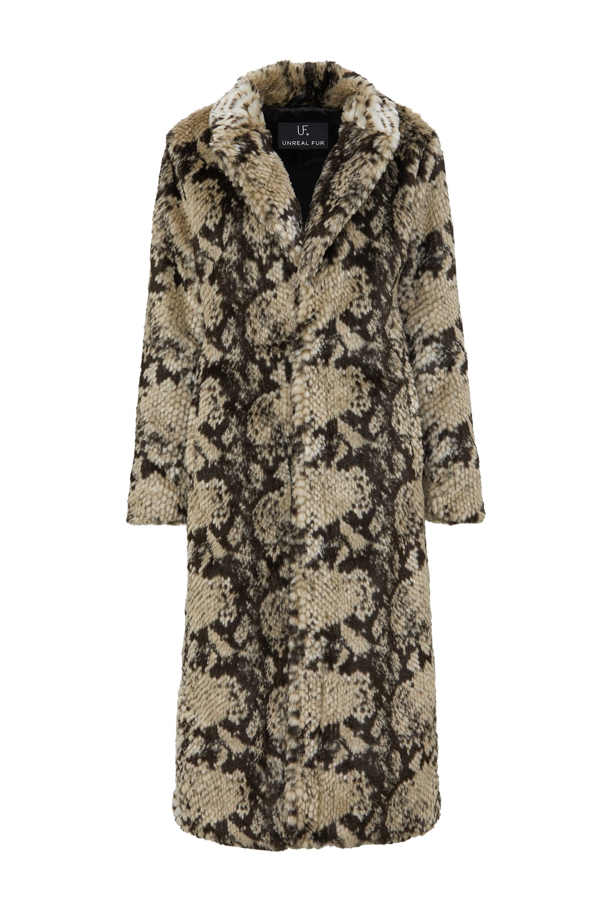 Madam Grace Coat in Natural Serpent flat front