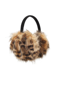 All Ears Earmuffs in Leopardess flat back