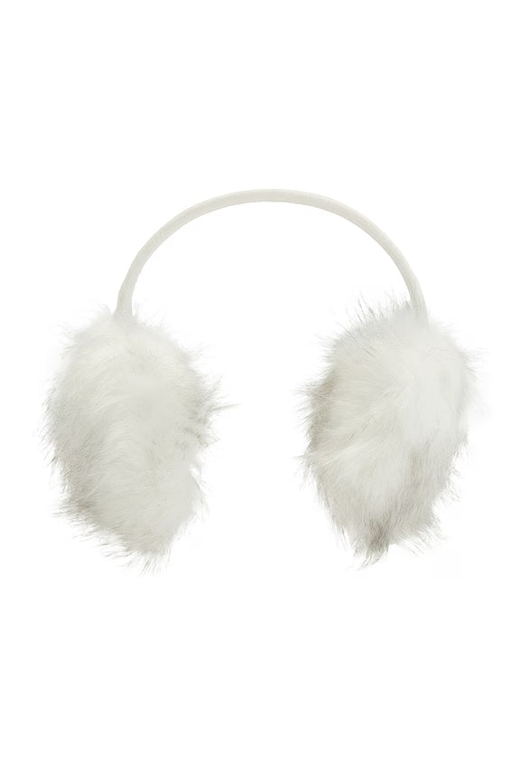 All Ears Earmuffs in Swiss White flat front