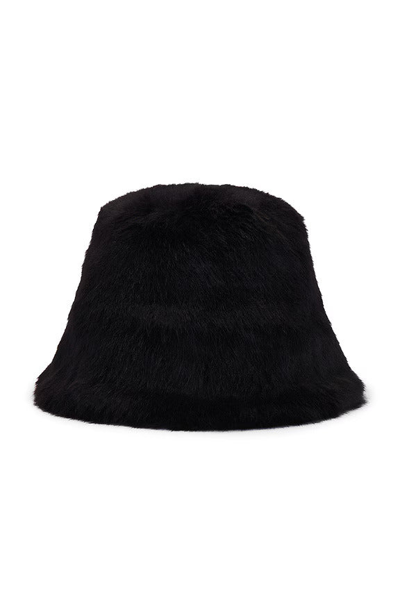 Yeoman Bucket Hat in Black flat front
