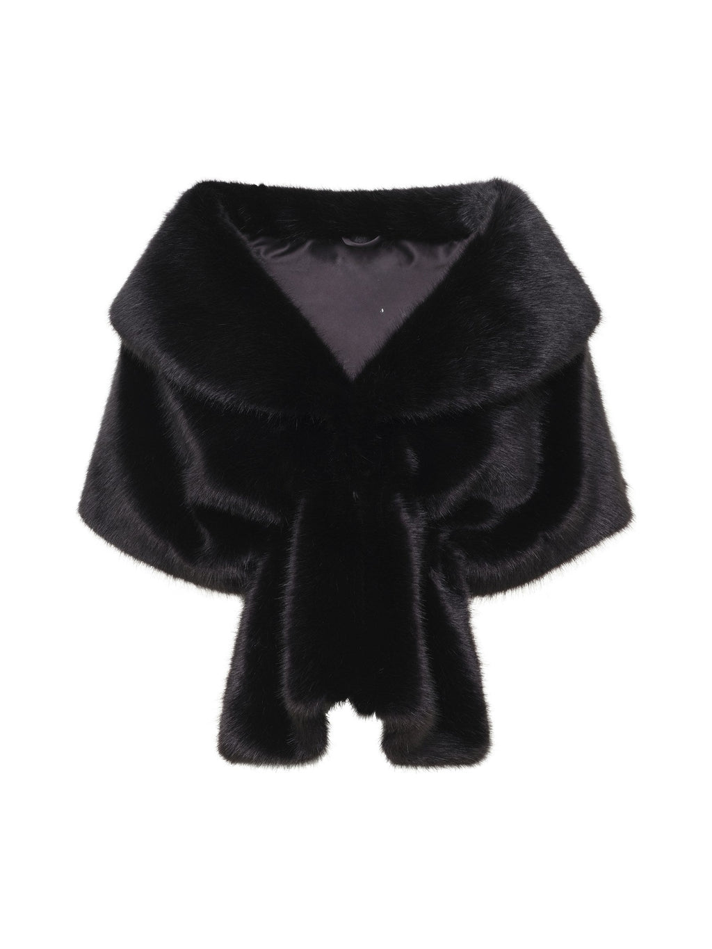 Champagne Wrap in Black flat front