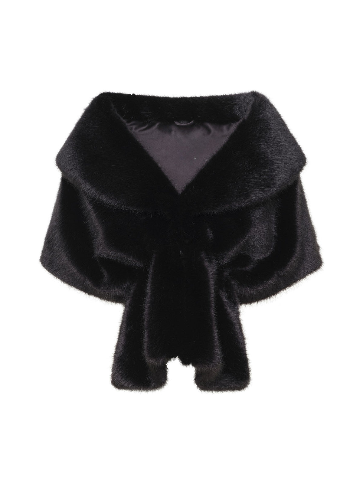 Champagne Wrap in Black flat front