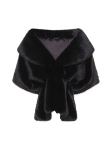 Champagne Wrap in Black flat front