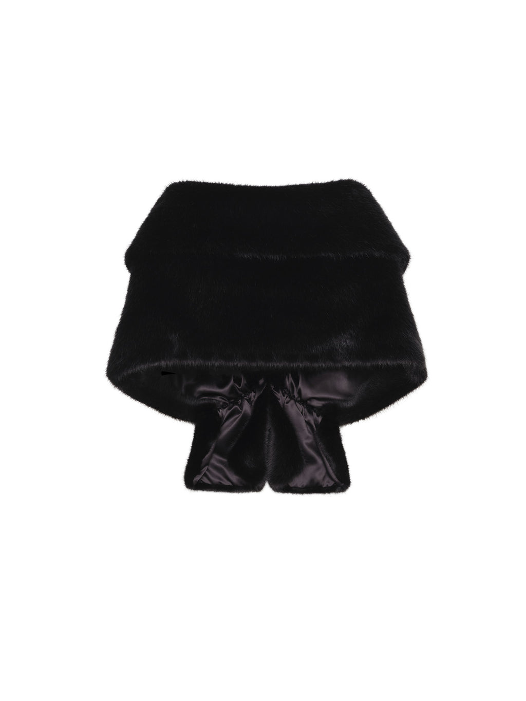 Champagne Wrap in Black flat back