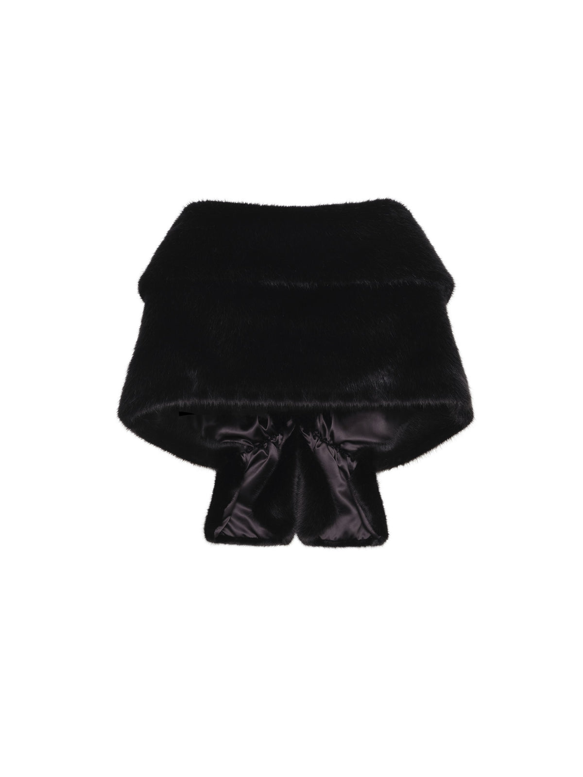 Champagne Wrap in Black flat back