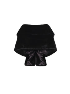 Champagne Wrap in Black flat back