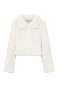 Tirage Cropped Jacket in Blanc flat front