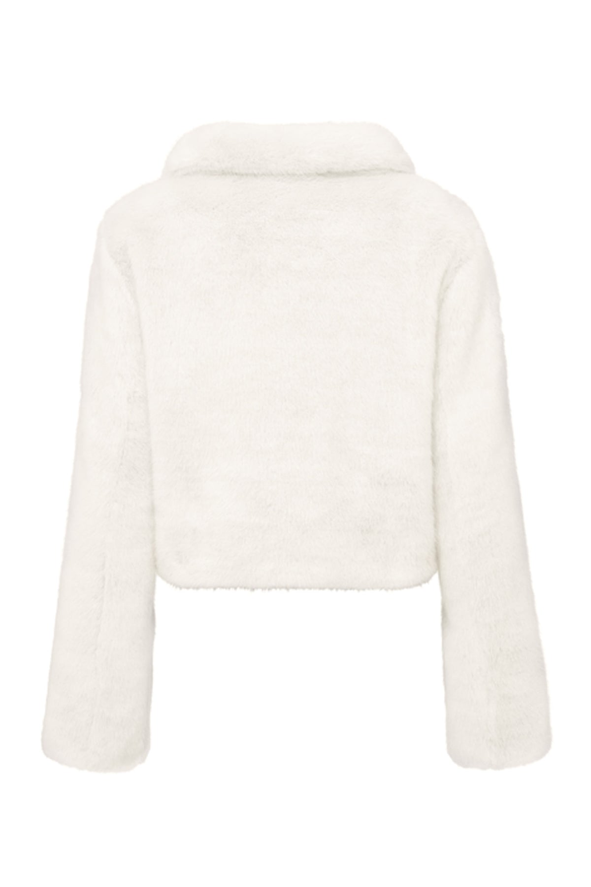 Tirage Cropped Jacket in Blanc flat back