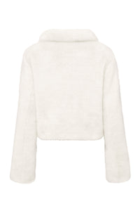 Tirage Cropped Jacket in Blanc flat back