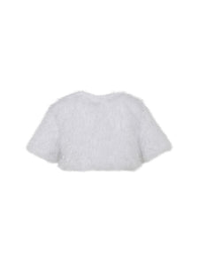 Wings Bolero in Striking White flat back