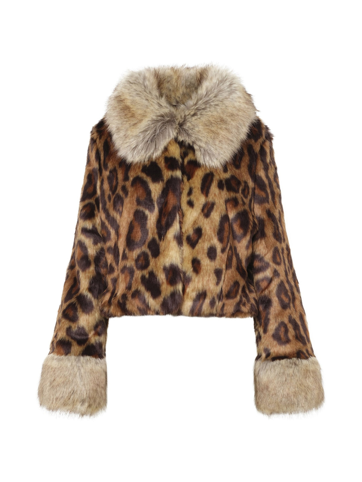 Hidden Tiger Jacket in Leopard flat front