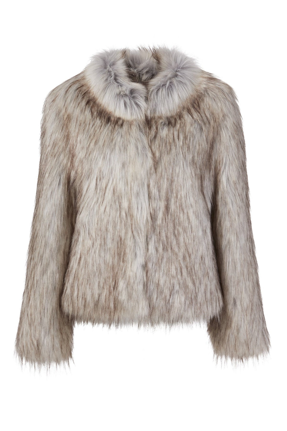 Fur Delish Jacket in Natural flat front
