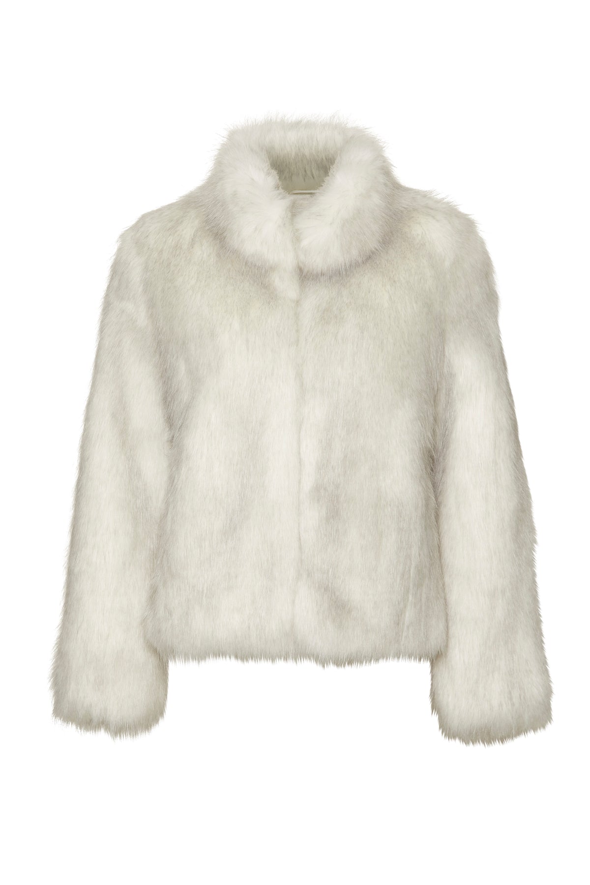 Fur Delish Jacket in Swiss White flat front