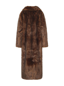 Wunderlust Coat in Chocolate flat back