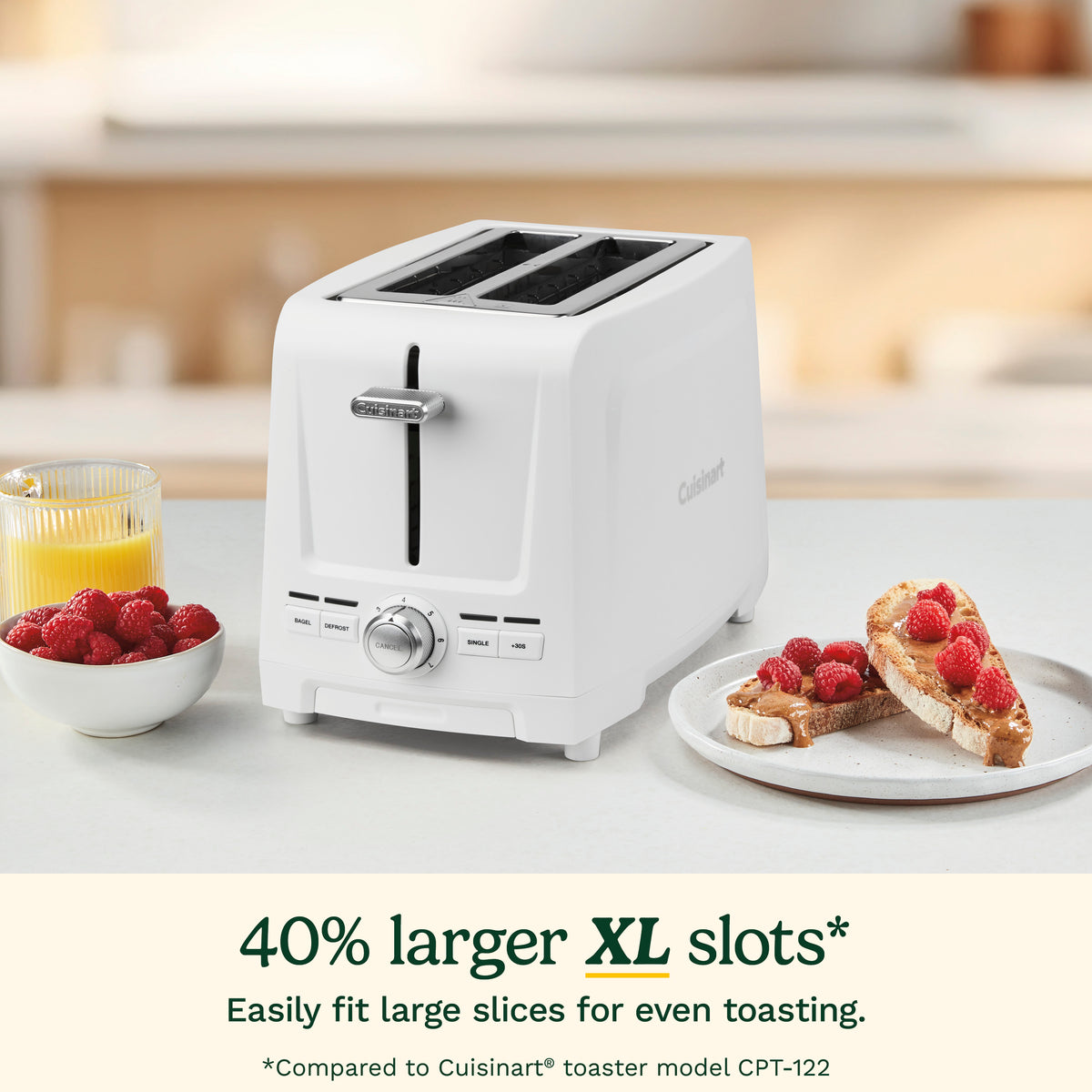2-Slice XL Slot Toaster in White